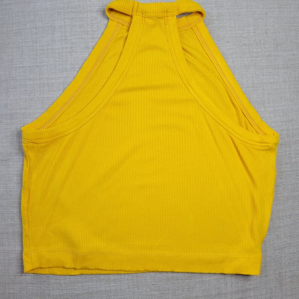 Yellow Ribbed Stretchy Racerback - Picture 2 of 5